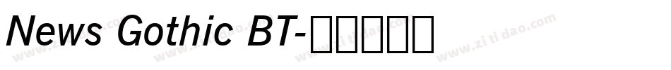 News Gothic BT字体转换